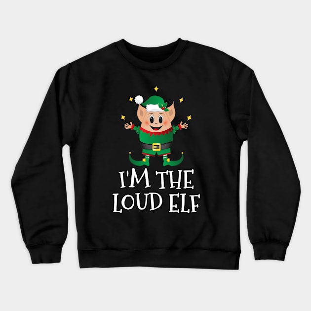 Cute Christmas Elf Squad Costume Pajamas Xmas Gift Idea Crewneck Sweatshirt by intelus